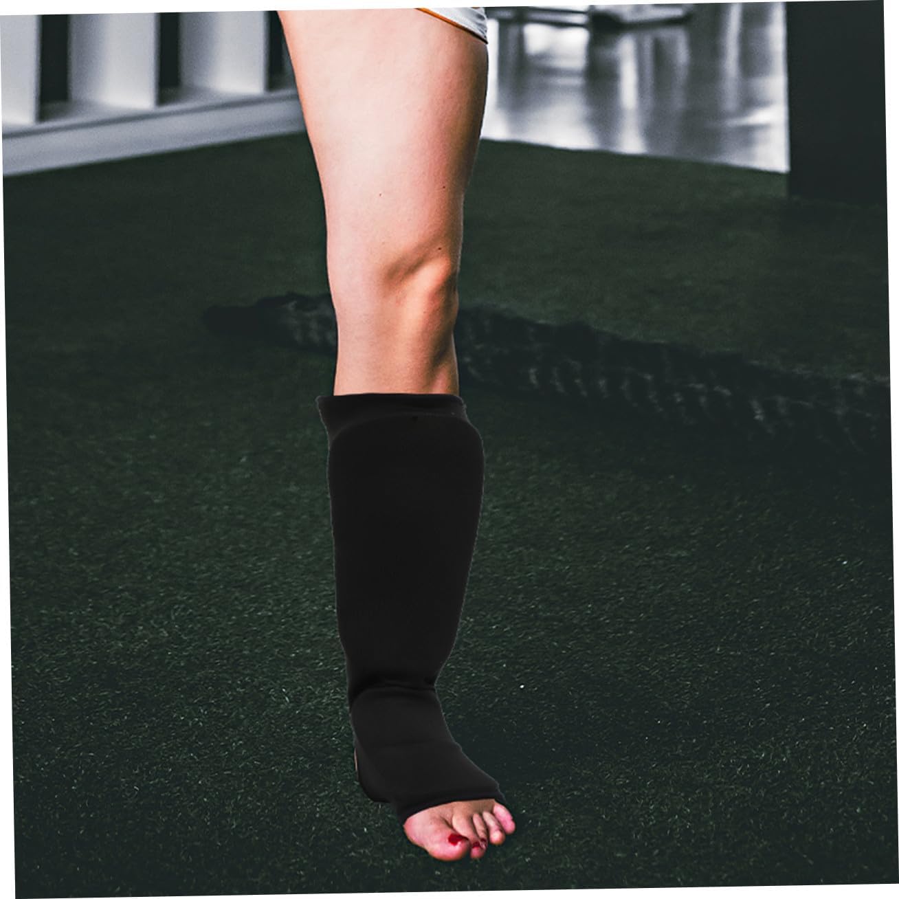TOYANDONA Karate Shin Guards for Adults Lightweight Calf Protectors Sturdy Martial Arts Protective Gear for Taekwondo Kickboxing Sparring and Training