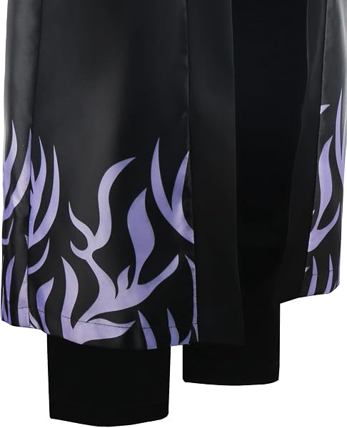 LCXYYY Garçon Déguisement Korea Hip-Hop Dance Performance Outift Noir Imprimé Veste et Gilet Pantalon Pendentif pour Cosplay Enfant Carnaval Halloween Fête Masquerade Jeu de rôle Costume, 4-12 ans - 5
