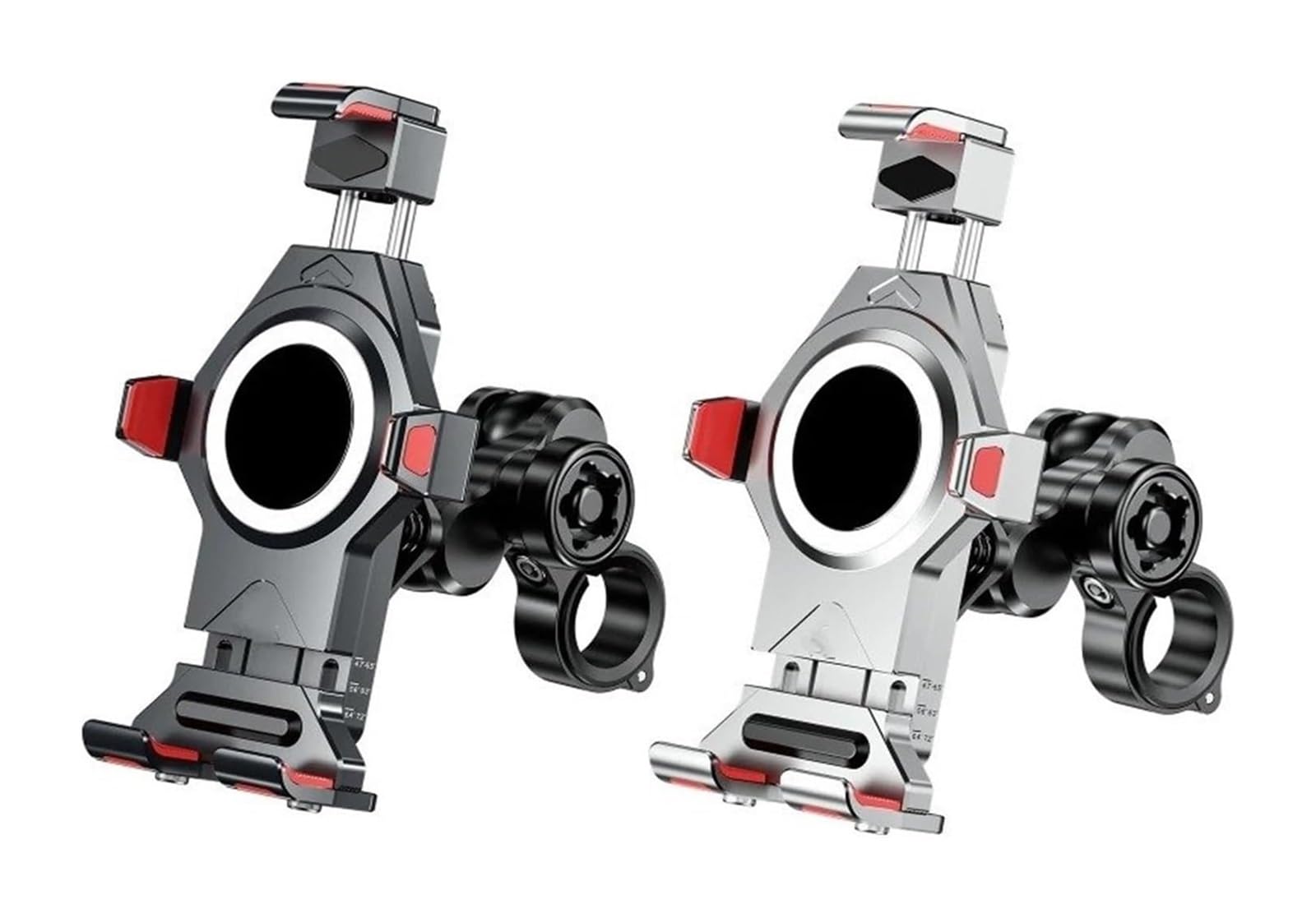 Manillar USB para Motocicleta GPS Navegación Soporte Impermeable Teléfono Metal Óxido Anticorrosión Prueba Golpes Desprendimiento Motocicleta(Plata)