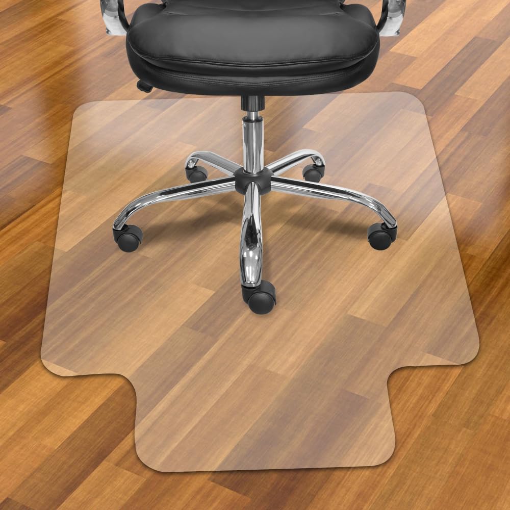 Kasepie 1.5mm Frosted Textured Office Chair Mat for Carpet - Heavy Duty Floor Protectors for Chairs, Anti-Slip Desk Chair Pad Low Pile Rug Compatible (30.3"x 48.4") 77x123cm