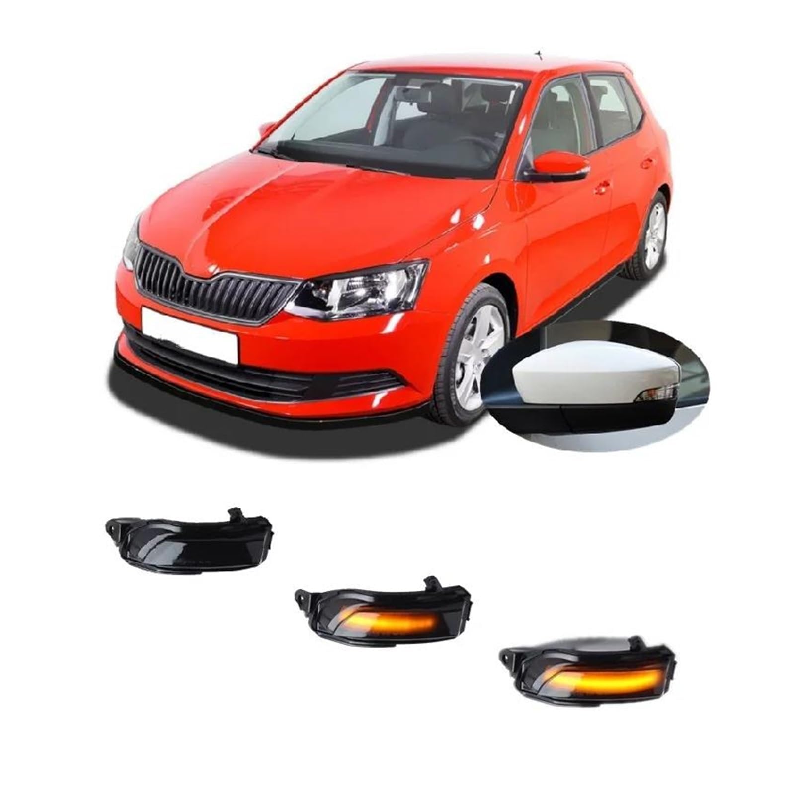 Auto Rückspiegel Blinker,für Skoda Fabia III MK3 NJ3 NJ5 2014 2015 2016 2017 2018 2019 2020 2021,Auto Blinker Licht Seite Spiegel Blinker Links Rechts Zubehör