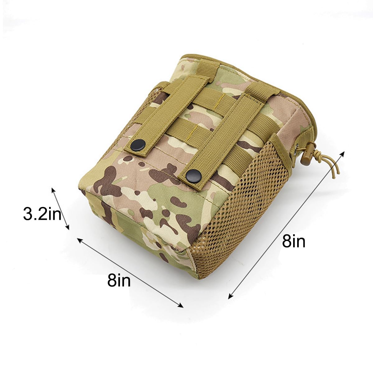 Borsa tattica MOLLE con coulisse per riporre telefoni cellulari, caricabatterie, cuffie, cambio, chiavi, ecc. - 5