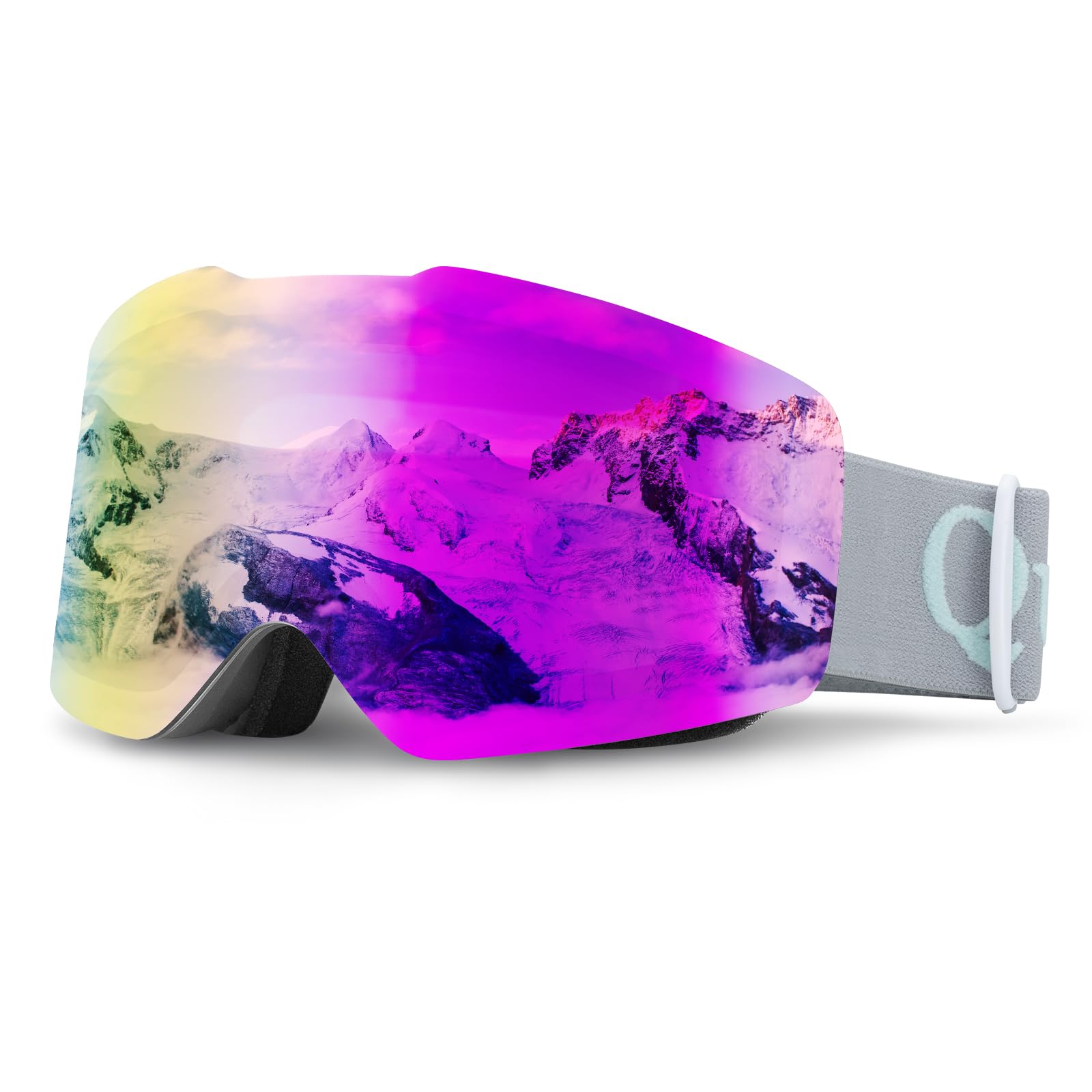 Lunettes Ski OTG Hiver Visière Protection UV400 Masque Anti-buée Élastique Respirant Jouer Neige Homme Femme Compatibles avec Casque Grand Vision Non-Cadre Snowboard Motoneige Escalade