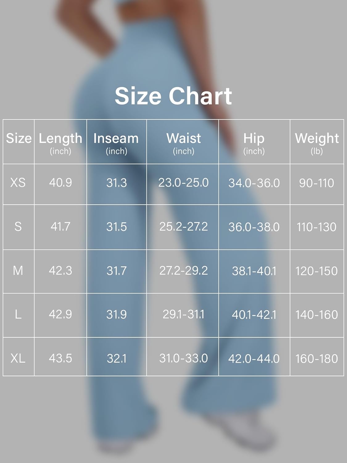 VOYJOY Straight Leggings Bottoms Wide Leg Pants for Women 29"/ 31.5"/33"/35" High Waist Stretch Casual Sweatpants - Image 6