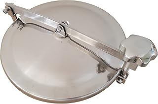 INTBUYING Atmospheric Manhole Dia 11.8in/300mm 304 Stainless Steel Circular Non-Pressure Atmospheric Manway Manhole 300mm Tank Door with Polishing Surefacefor Food Beverage