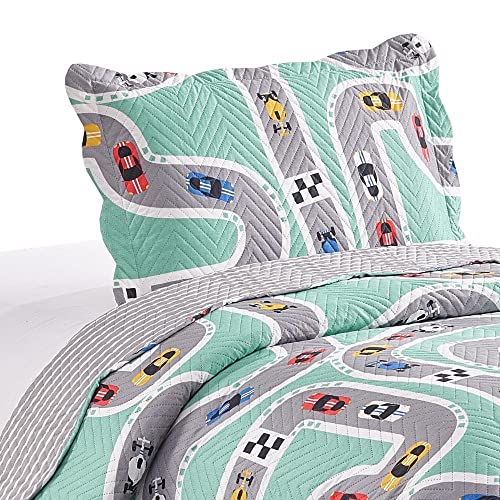Kit Colcha Cobre Leito Solteiro 2 Pçs Infantil Pit Stop