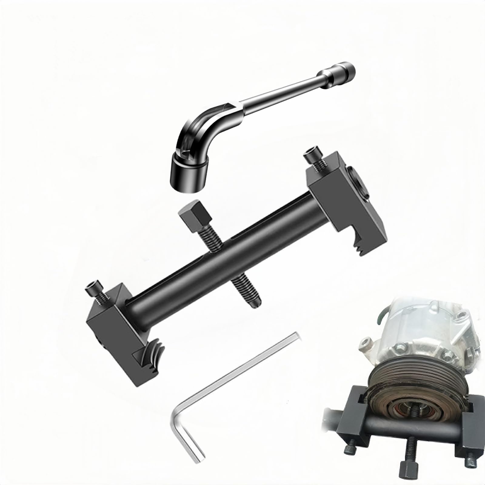 Power Steering Pump Pulley Removal Tool Set of 3 Pieces for LS Crank Alternator and Automotive Pulleys