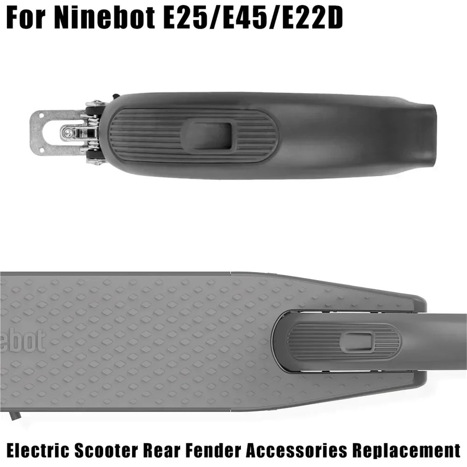 Guardabarros for Patinete eléctrico, Soporte de Freno, Conjunto de Carcasa Protectora de Rueda Trasera