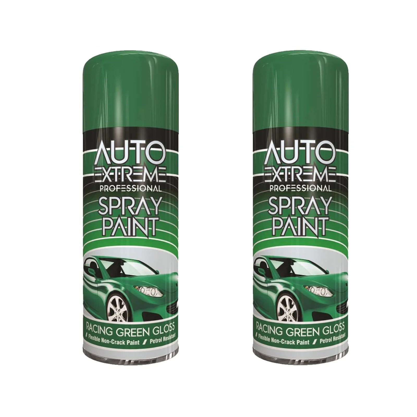 Ysamax 2Pcs Racing Green Spray Paint, Quick-Dry Formula, Durable And Resistant To Chipping, Fading, And Weathering, Professional-Looking Finish With Minimal Effort, 400Ml, (2Pcs)
