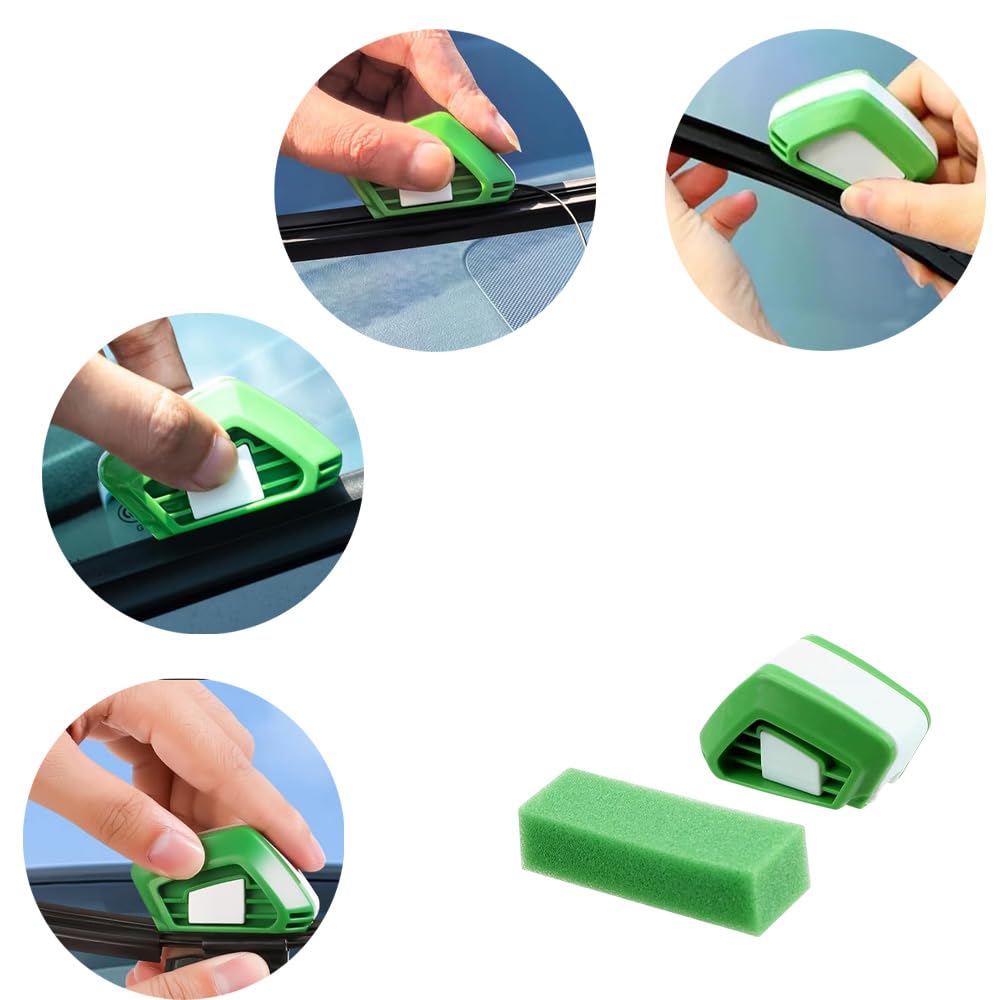2 Pezzi Strumenti di Riparazione per Tergicristalli, Strumento di Riparazione per Spazzole Tergicristallo con Spugna, Taglierina per Tergicristalli per Auto