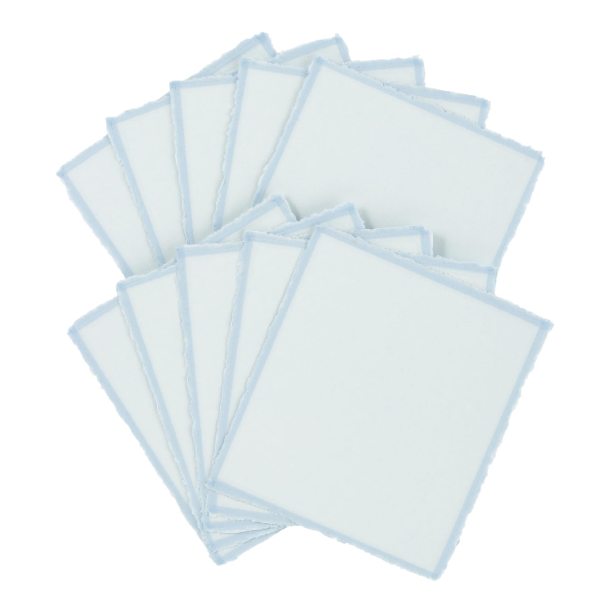 【ひきこまり】ミニ色紙 セット Amazon | 和紙ミニ色紙 10枚セット｜両面淡色・耳付き｜ブルー