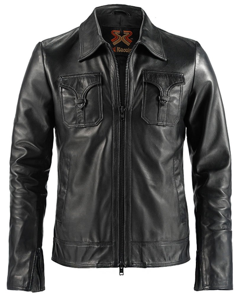 Soul Revolver Drifter Vintage Leather Jacket - Black