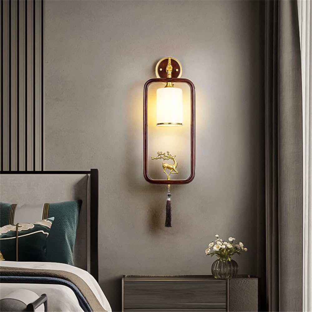 HXYSXHJUO LED Wall Lamp - Contemporary Brass Design for Living Room, Bedroom, Study Hotel, Villa, Cafe, Corridor Lighting
