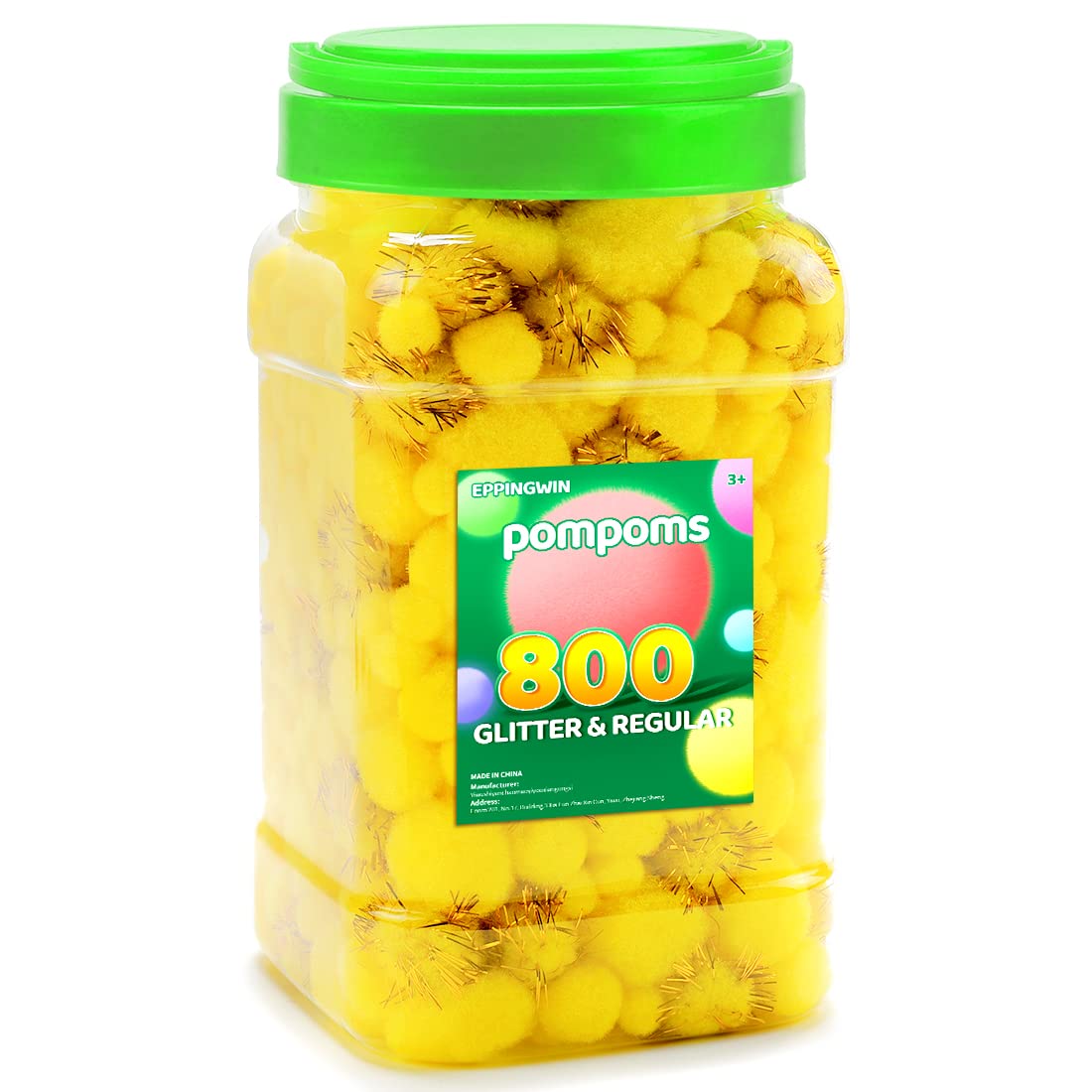Amazon.com: Eppingwin 800pcs Yellow Sparkly Pompoms