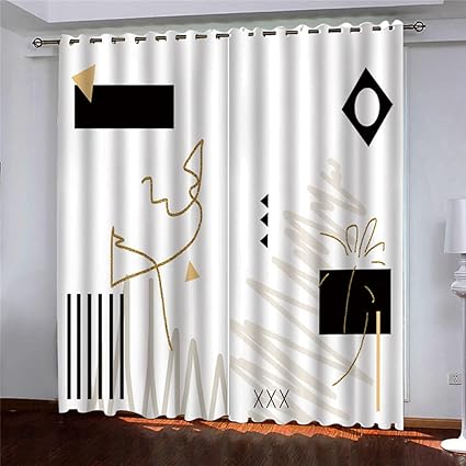 Gdyrby Rideau Occultant Thermiques 3d Art Geometrique Creatif Motif Rideau Chambre Enfant Moderne Rideaux A Oeillets Decoration De Fenetre Pour Salon Cuisine Bebe 0x160cm Lxh 2 Panneaux Amazon Fr Cuisine Et Maison