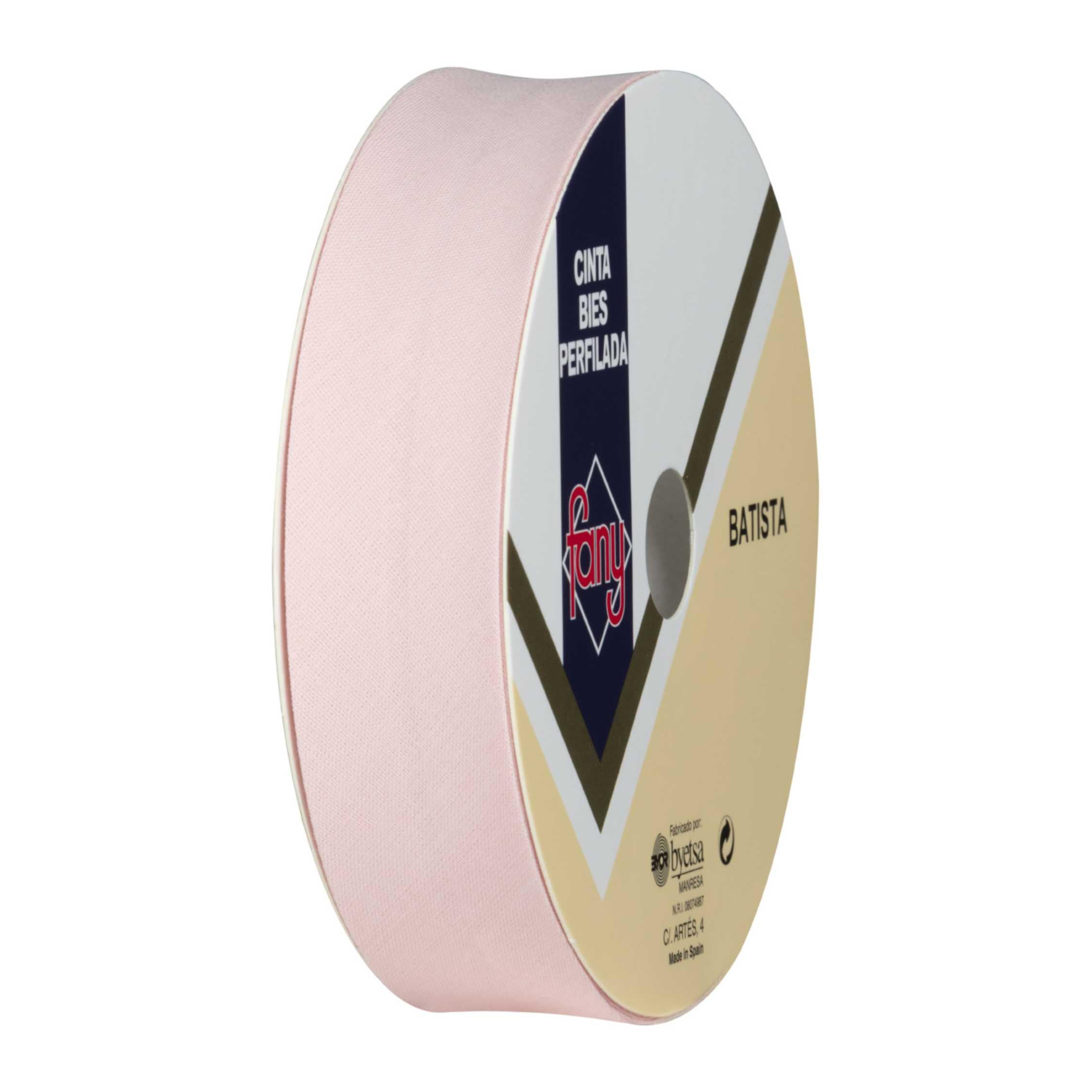 Discover Lifestyle & Fashion Fabrics Bias Binding Tape Polycotton Poly Cotton Sewing Piping Bunting Decorative Trim Edging Hemming Huge Colour Range | 25mm Wide (25 Metre Roll, Pale Pink)