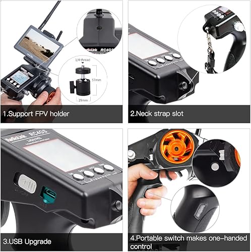 Miniatura 9 de ATA HOBBY Radiolink RC4GS V3 (V2 actualización) 5 canales RC transmisor y 2 receptores R6FG con giroscopio 2.4ghz 400M kit de control remoto para