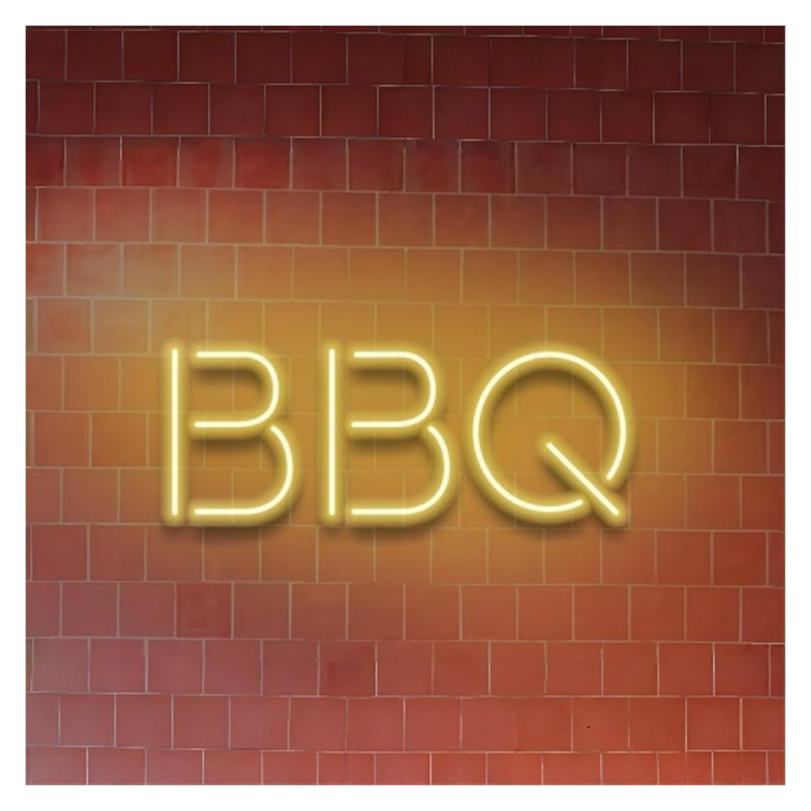 RONGCH Hanging Art Signs BBQ Neon Sign Restaurant Shop Deli Food Market Kitchen Home Hanging Wall Decor 40cm