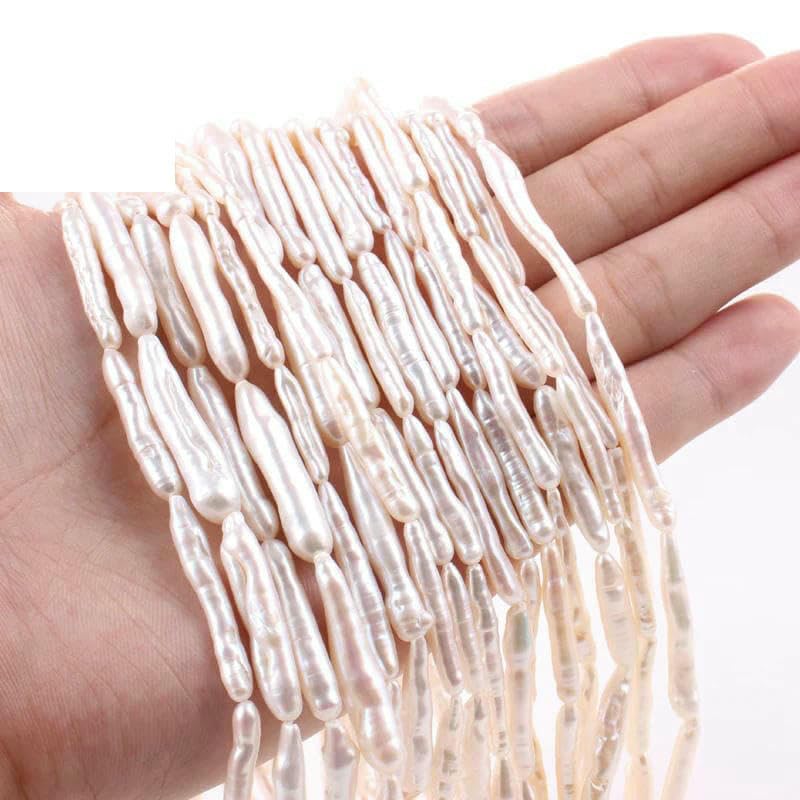 Perle di acqua naturali irregolari Perle distanziatrici a forma di fiore a forma di stella per la creazione di gioielli Bracciali fai da te Collane-4A lunghe 2530