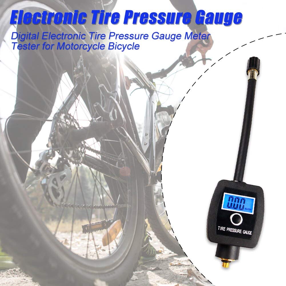 Manómetro electrónico para neumáticos, fácil instalación, Pantalla Digital portátil Personal, Piezas de Bicicleta para Motocicleta y Bicicleta