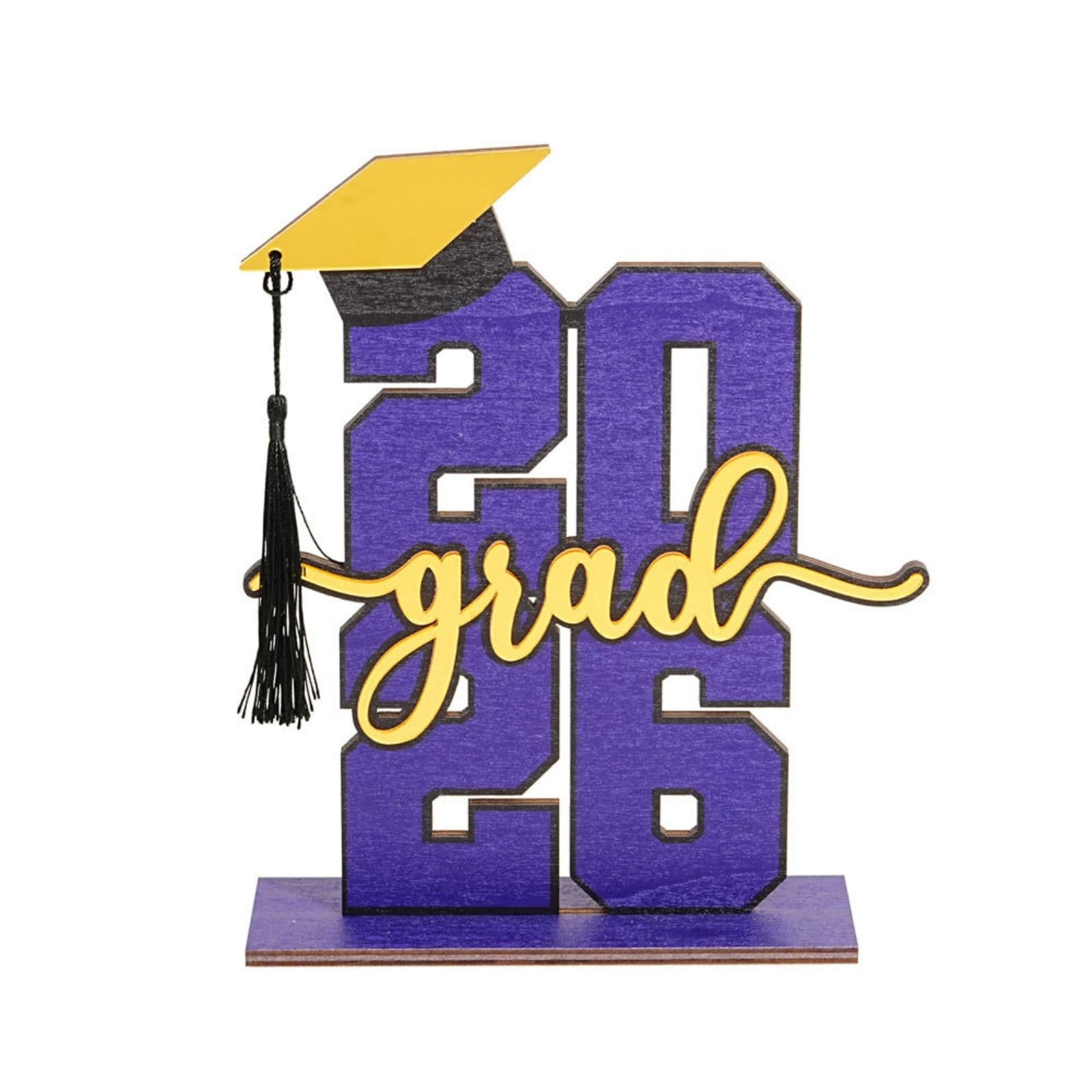 2026 Graduation Decorations Class of 2026 Congrats Grad Wooden Table Centerpieces Graduate Table Signs 5.9×7.9inches Congrats Grad Wooden Sign Graduation Toppers