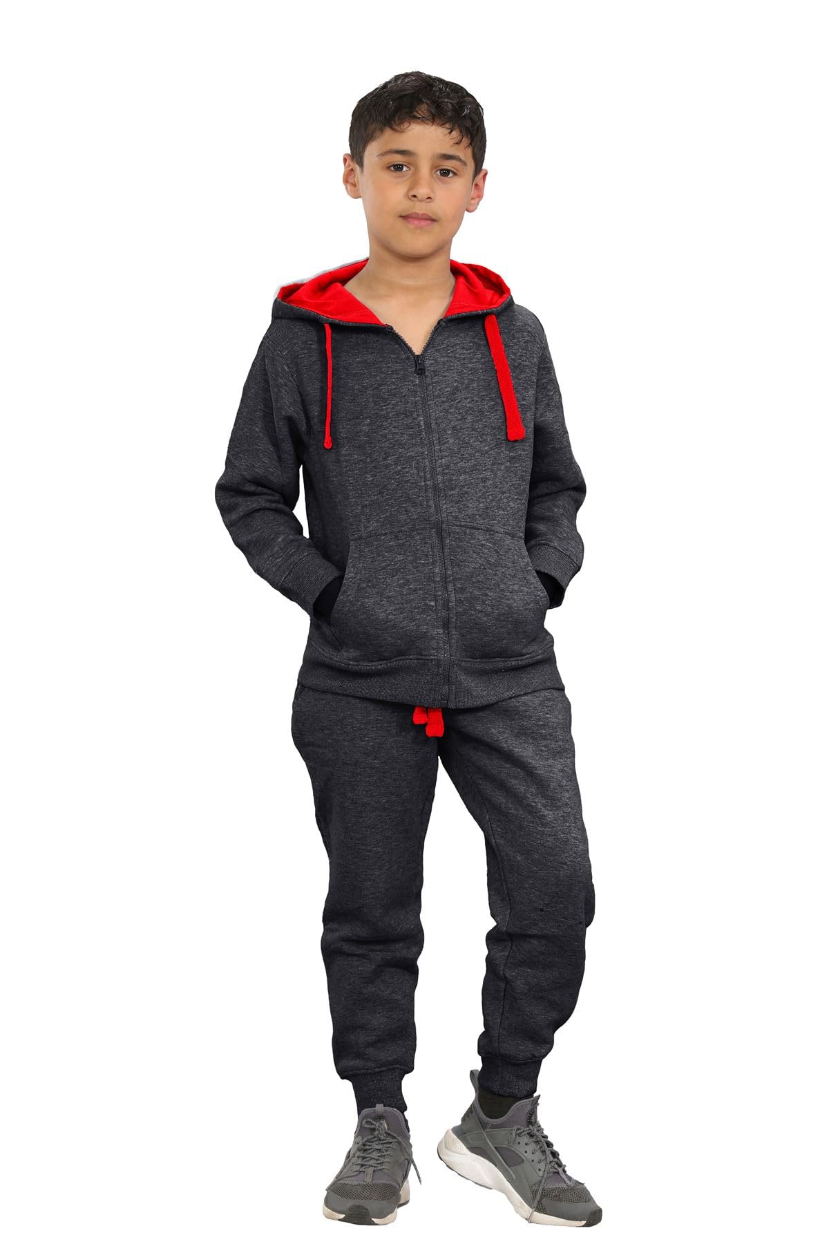 Nowy chłopięcy dzieci kontrastowy dres z kapturem dres treningowy u góry dołu dres do joggingu dres