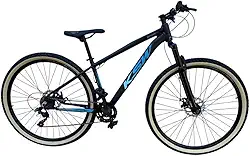 Bicicleta Aro 29 Ksw Adulto 21 velocidades Suspensão Dianteira 80mm Pneu Faixa Amarelo