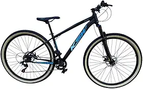 Bicicleta Aro 29 Ksw Adulto 21 velocidades Suspensão Dianteira 80mm Pneu Faixa Amarelo