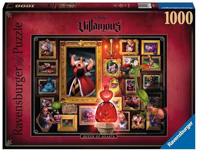 Ravensburger Disney Queen of Hearts 1000 Piece Jigsaw Puzzle for Adults – Every Piece is Unique, Softclick Technology Means Pieces Fit Together Perfectly, Multicoloured (15026)