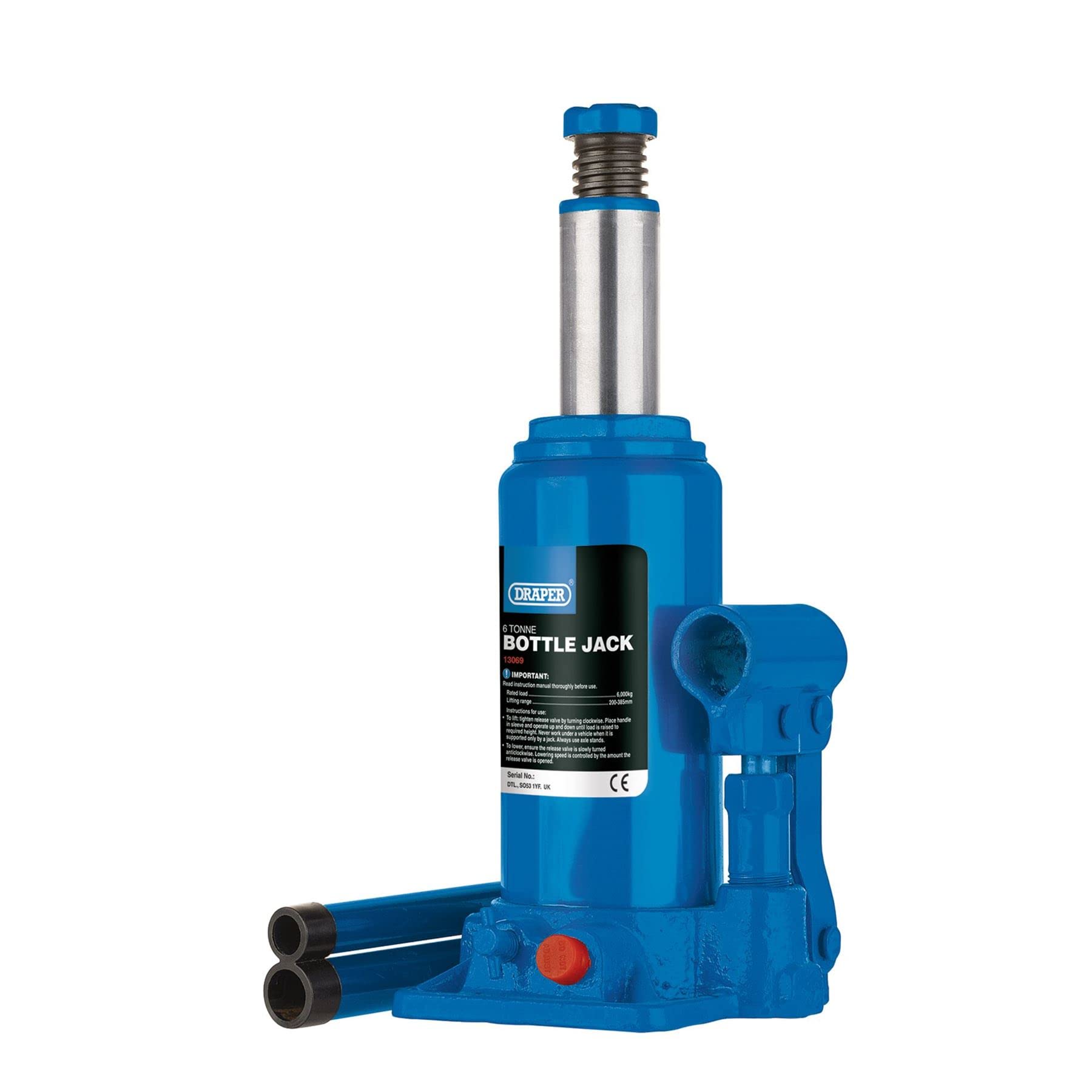 Draper 13069 Martinetto idraulico per bottiglie (6 tonne)