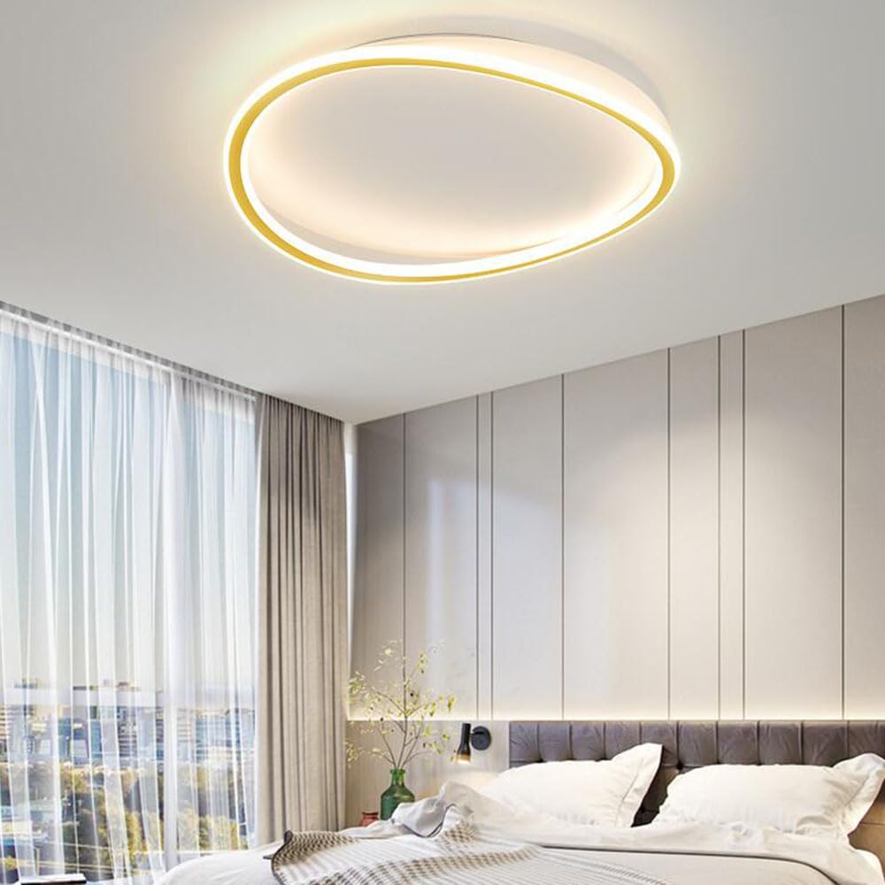 Z pilotem zdalnego sterowania lampa sufitowa LED do montażu podtynkowego nowoczesna ultra cienka lampa sufitowa do domu oszczędność energii proste oświetlenie do sypialni/mieszkania do kuchni