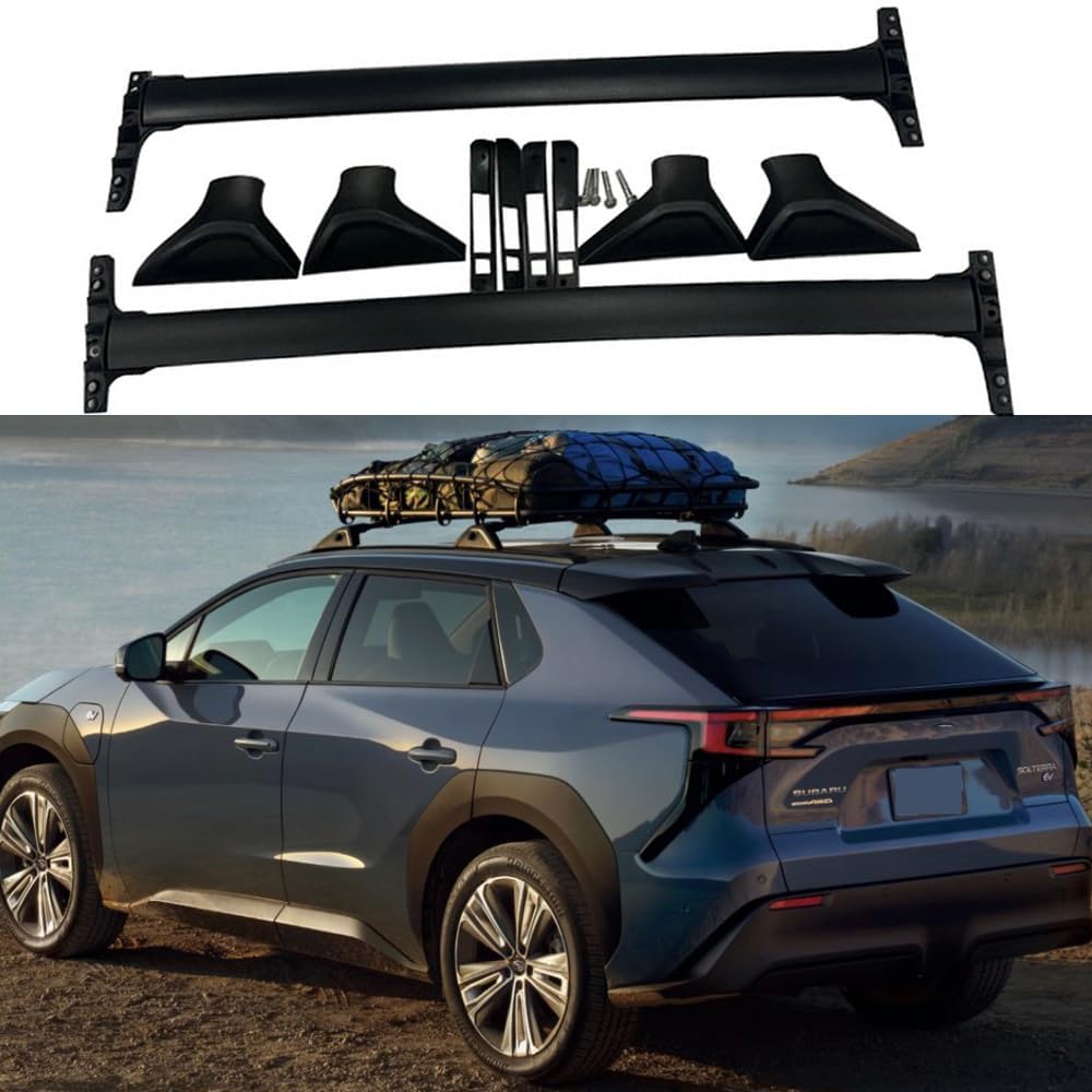 Cross Bar Crossbar Fits for Subaru Solterra 2023-2025 Luggage Carrier Roof Rack Rail Carrier 2PCS Aluminum