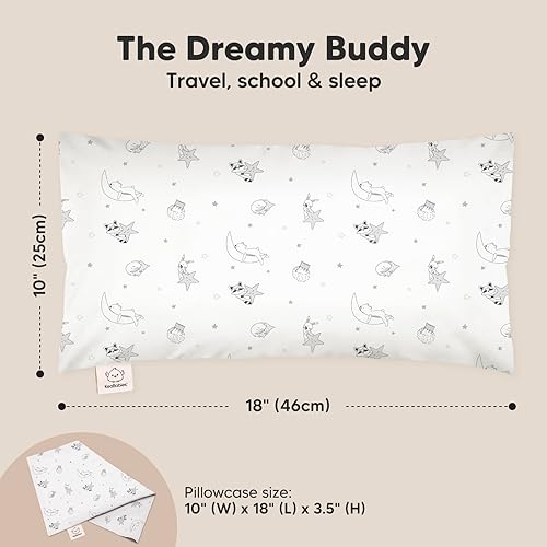Miniatura 3 de Almohada para niños pequeños con funda de almohada, almohada My Little Dreamy de 10 x 18 pulgadas, almohadas orgánicas para dormir, almohada para