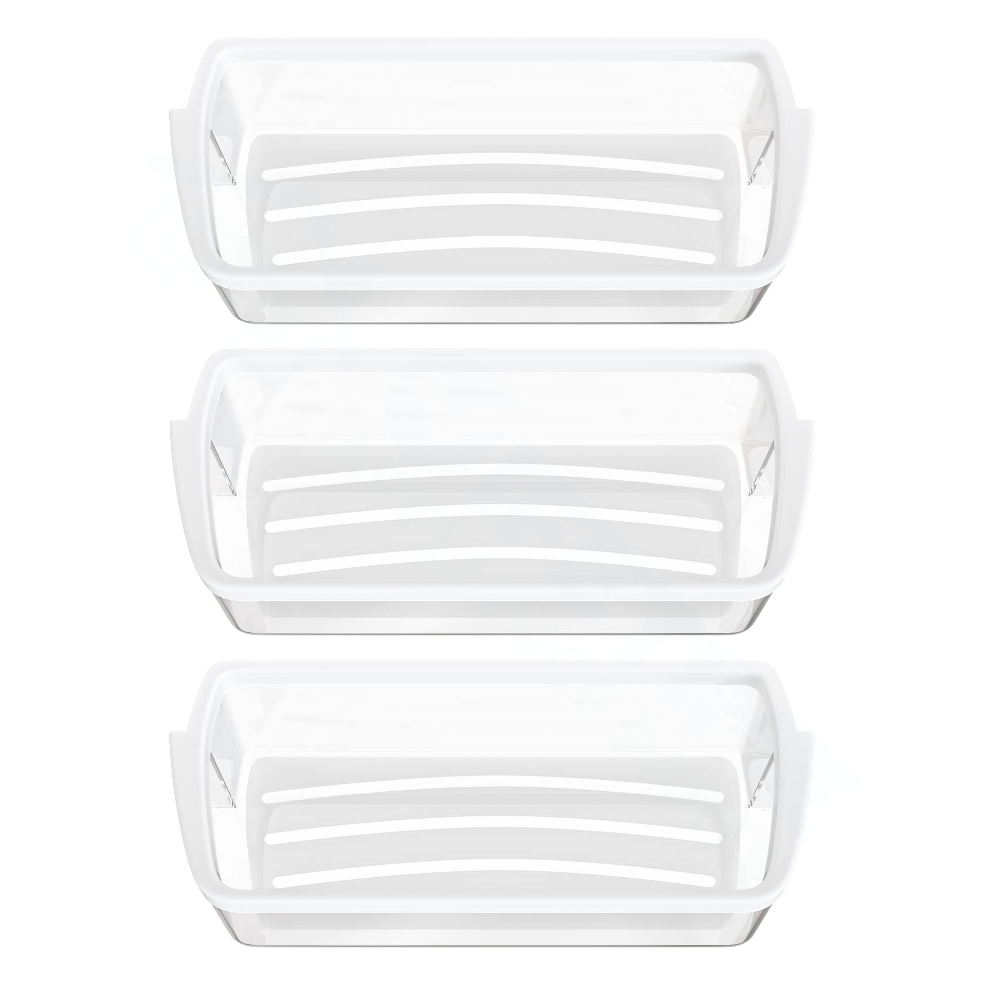 UPGRADED Lifetime Appliance 3 x Ultra Durable W10321304 Door Shelf Bin Compatible with Whirlpool Refrigerator - WPW10321304