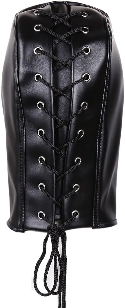 bdsm Seductive adult bondage hood, mask, couple flirting, sex binding, alternative toys,black