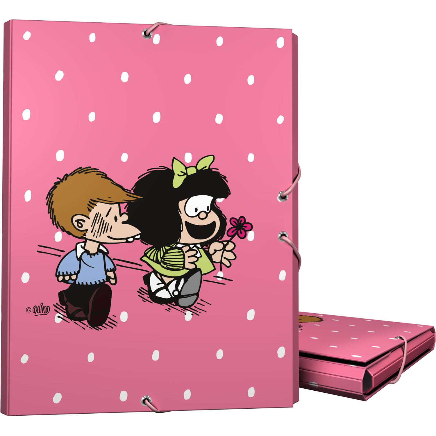Grafoplas - Mafalda Friends 3 Flap Folder, 35 x 26.5 x 2 cm, Hard Cover, Foolscap Size, FSC