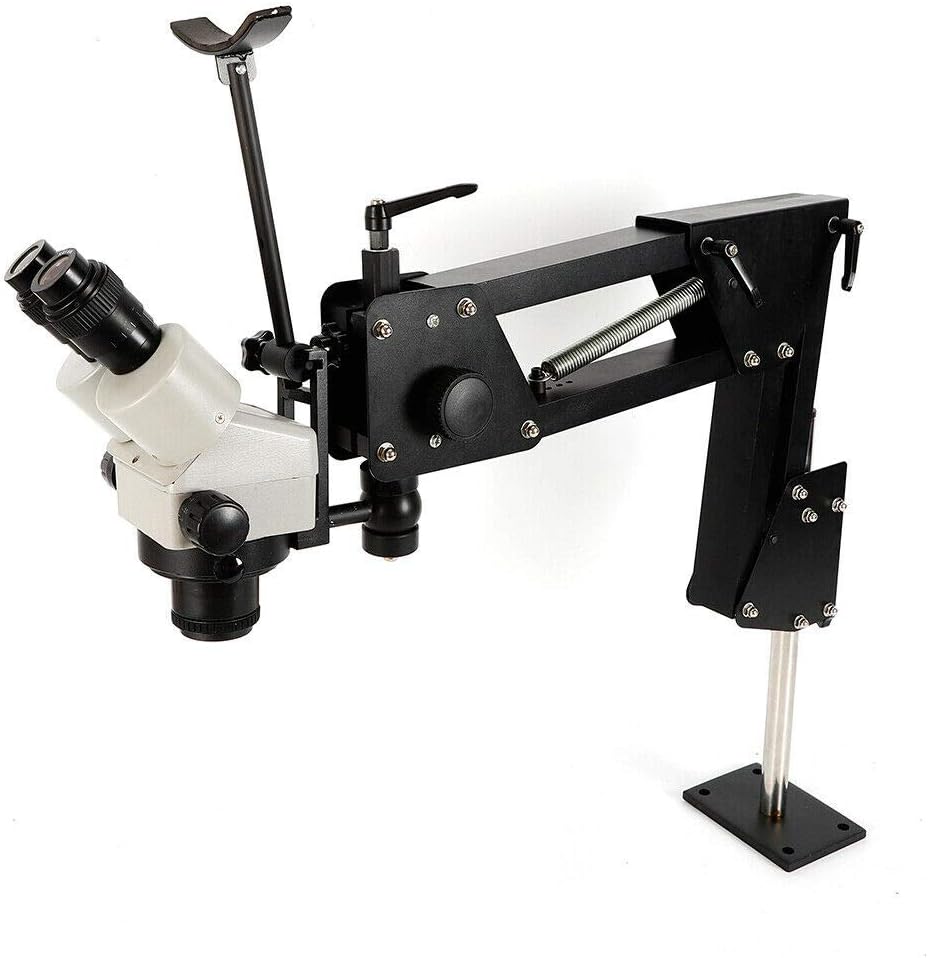Jewelry Microscope Stand,77mm/3''' Microscope Stand Inlaid Mirror Multi-Directional Micro-Setting for Diamond, Universal Microscope Jewelry Inlaid Stand((Microscope Stand + Microscope)