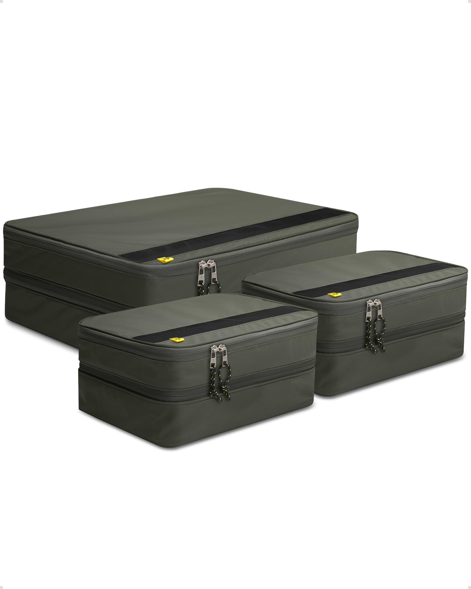 Spigen Seyahat Paketleme Küpleri/Valiz içi Düzenleyici Çanta Kabin Boy S (2 Adet) + Büyük Boy XL (1 Adet) Haki - AFA08479 (Spigen TR Garantili)