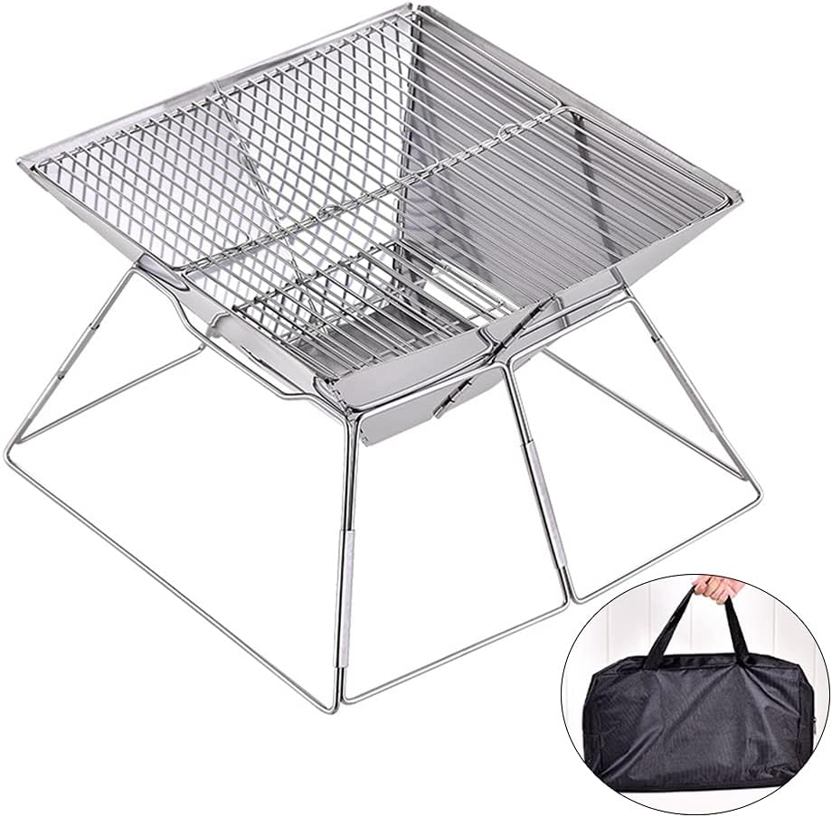 Portable Folding Camping Grill Lightweight BBQ Tool Set for Outdoor Cooking Hiking nics Backpacking and Events Perfect for Camping and Tailgating Supplies
