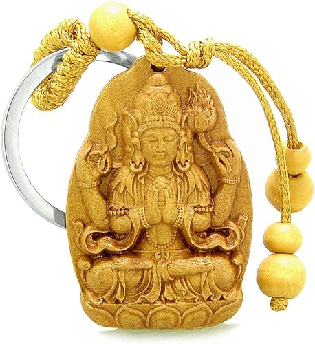Miniatura 5 de Magic Human Llavero para la buena suerte y la fortuna - Llavero Kwan Yin Quan - Buda milagroso gracioso - Abalorios de la suerte de Feng Shui