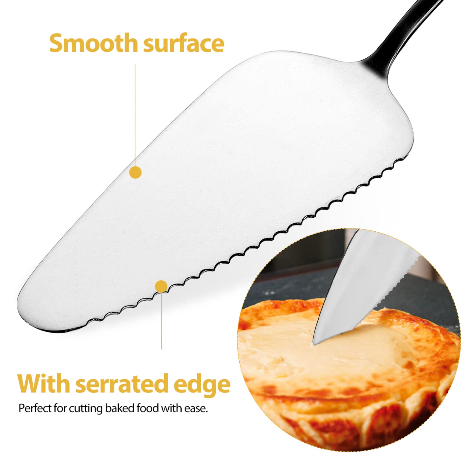2pcs Cake Servers Wedding Cake Cutter Serving Tools Stainless Steel Cake Pizza Shovels Cake Pizza Shovels Ideal Weddings Birthdays Anniversaries Dishwasher Safe