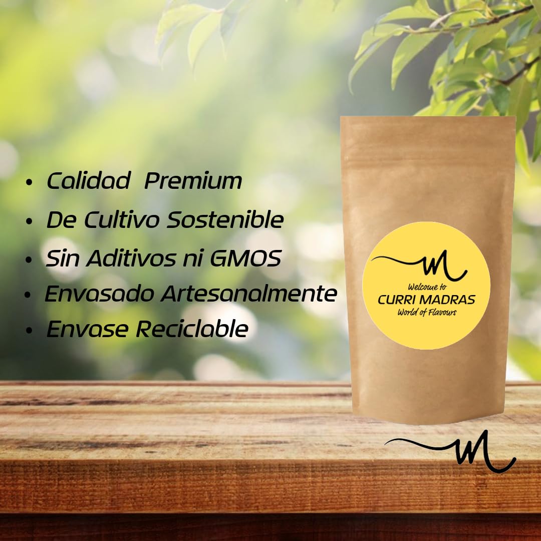 Curry Madras en Polvo Sin Gluten, Curry en Polvo, Curry Japonés, Mezcla de Especias para Cocinar, Especieros para Cocina, Curry Madras, Mezcla de Especies India - DnnG (250, Gramos)