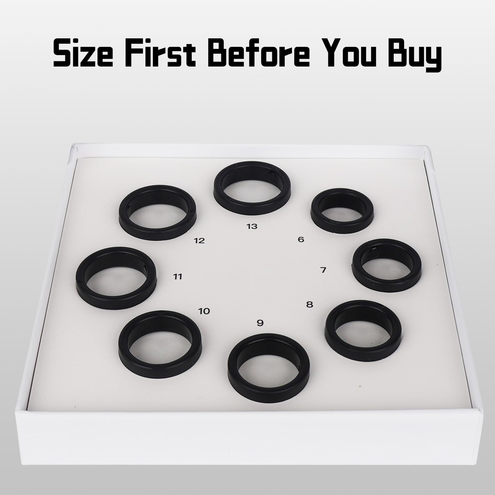 TIAZUUX Smart Health Ring for Women and Men - Fitness Tracker with Heart Rate, Blood Oxygen, Blood Pressure, Sleep Monitoring, Step Counting, IP68 Waterproof, No Subscription Fee (Sizing Kit, 8)