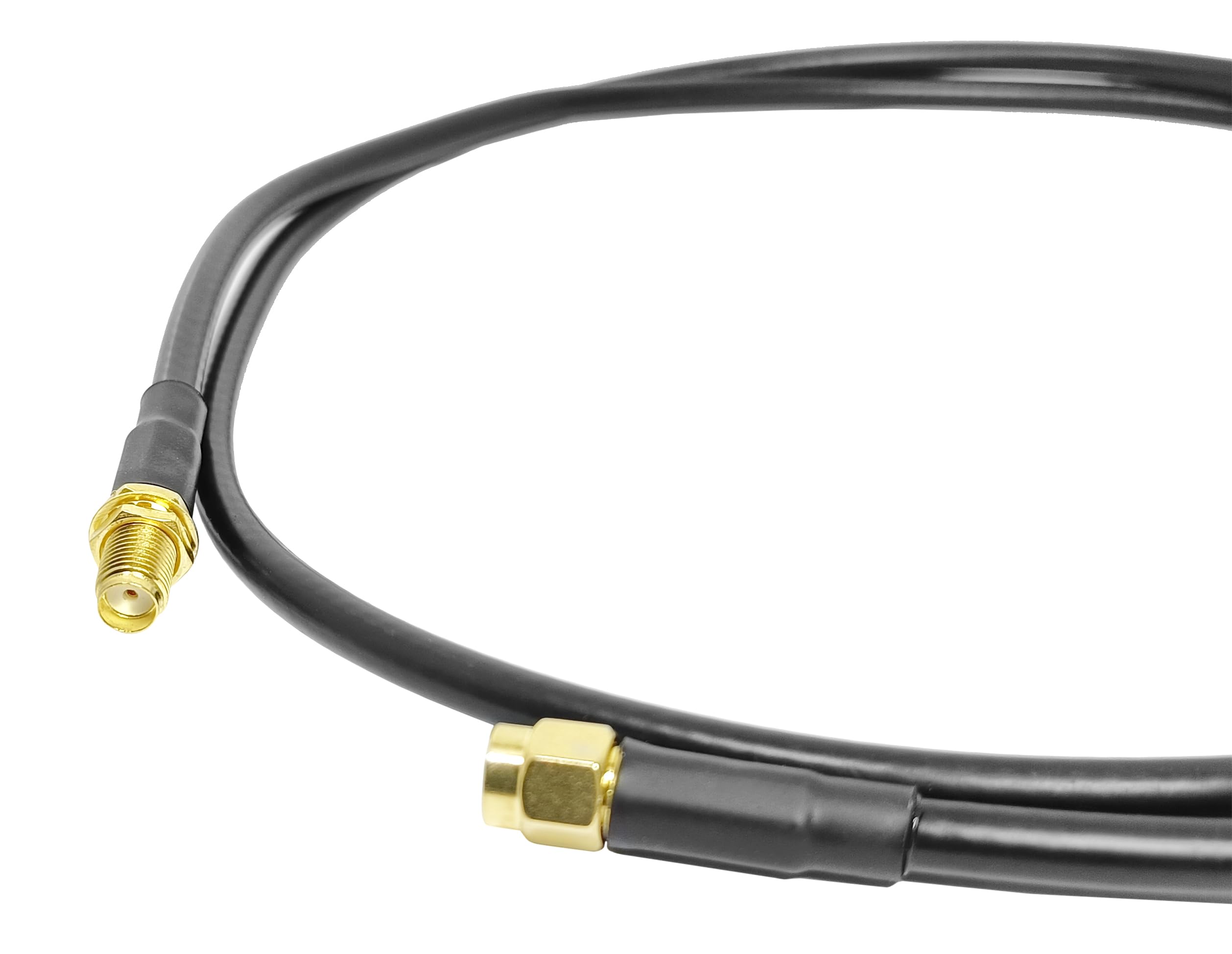 Câble de raccordement Coaxial LMR200-câble d'extension de cloison mâle à femelle for utilisation de réseau sans fil et de vidéosurveillance(1ft)