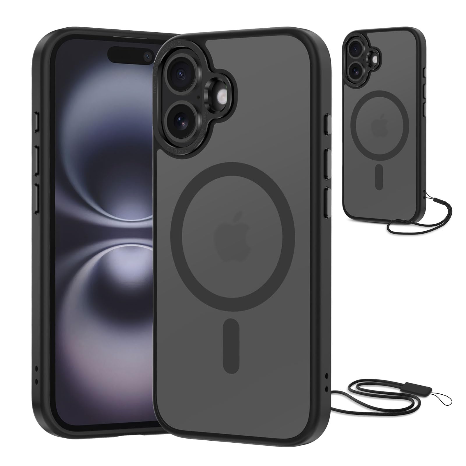 NEW'C Magnetisch Hülle für iPhone Serie kompatibel mit MagSafe Ultimate, stoßfest – starker Magnetismus und militärischer Schutz