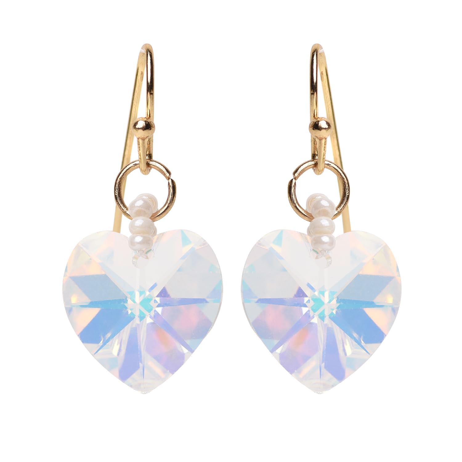 XPNSV Luxury Latest Gold Finish Glass Crystal Heart Drop Earrings,Jewellery Gift Set for Women & Girls | Anti Tarnish, Light Weight, Diwali Special Jewellery for Women, Girls and Her (B0CF2W3X4F) Amazon Price History, Amazon Price Tracker