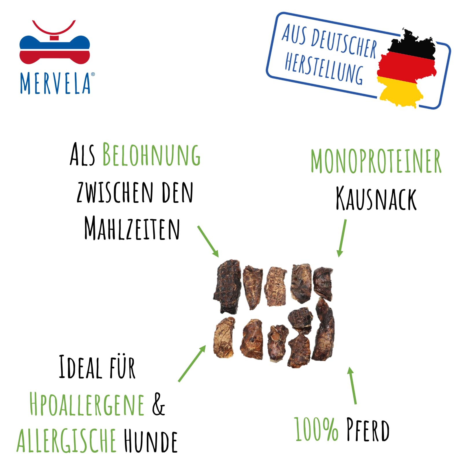 pulmón de Caballo | 100% Puro Caballo | 1.000 Gramos | Pulmón seco de Caballo | Calidad de Alemania | Ideal para Perros hipoalergénicos, alérgicos y sensibles