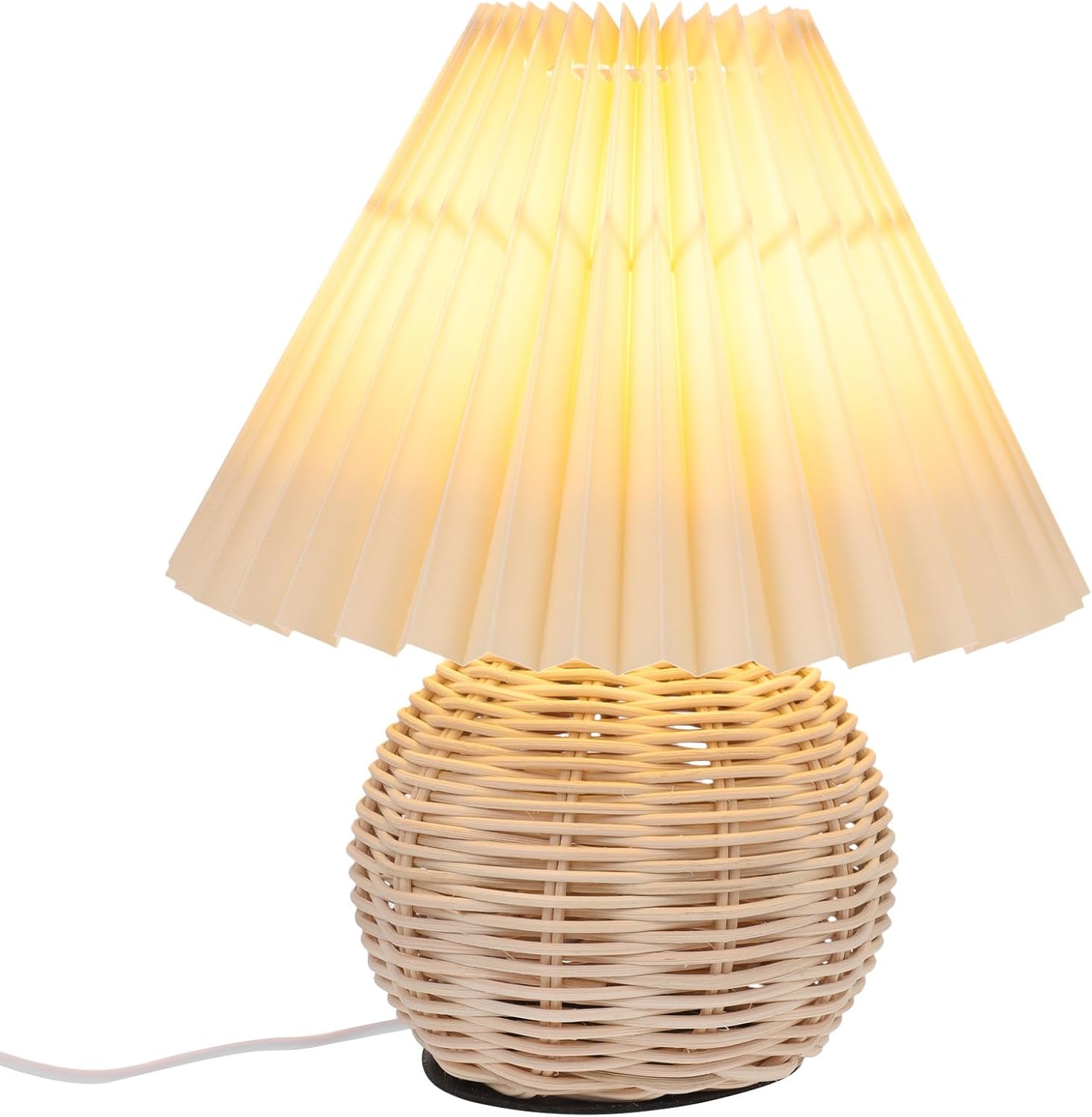 OSALADI 1 Set Nordic Pleated Desk Lamp Stylish Bedside Table Light for Bedroom Decor Soft Ambient Lighting for Home Office Nightstand Ideal for Relaxation Reading Beige1