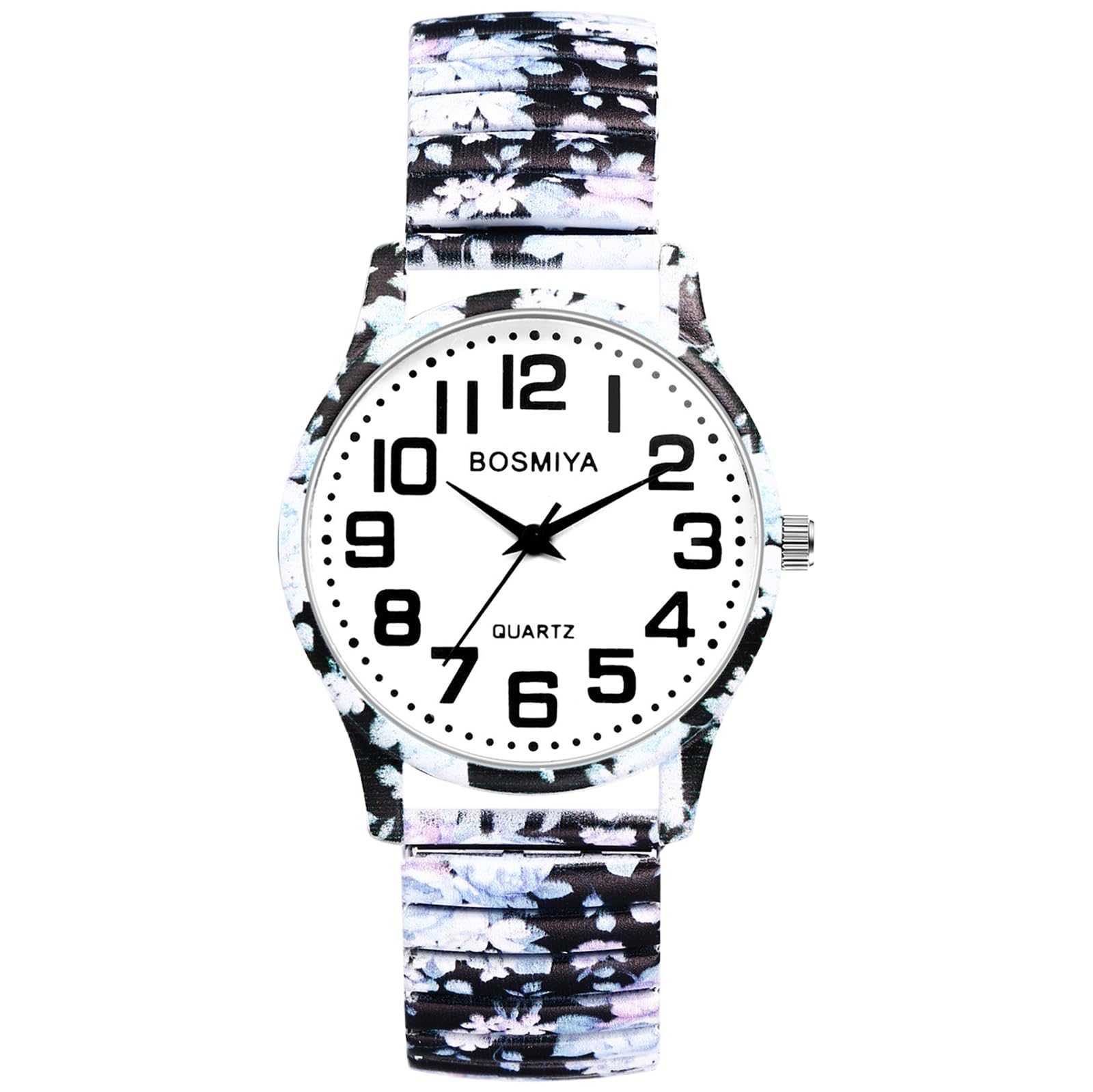 OIDEA Women Large Face Stretch Band Quartz Watch