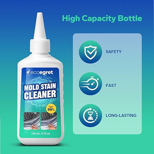 Miniatura 4 de Gel removedor de manchas de moho (5 onzas líquidas), removedor de manchas de moho multifuncional, limpiador de gel de manchas de alta resistencia